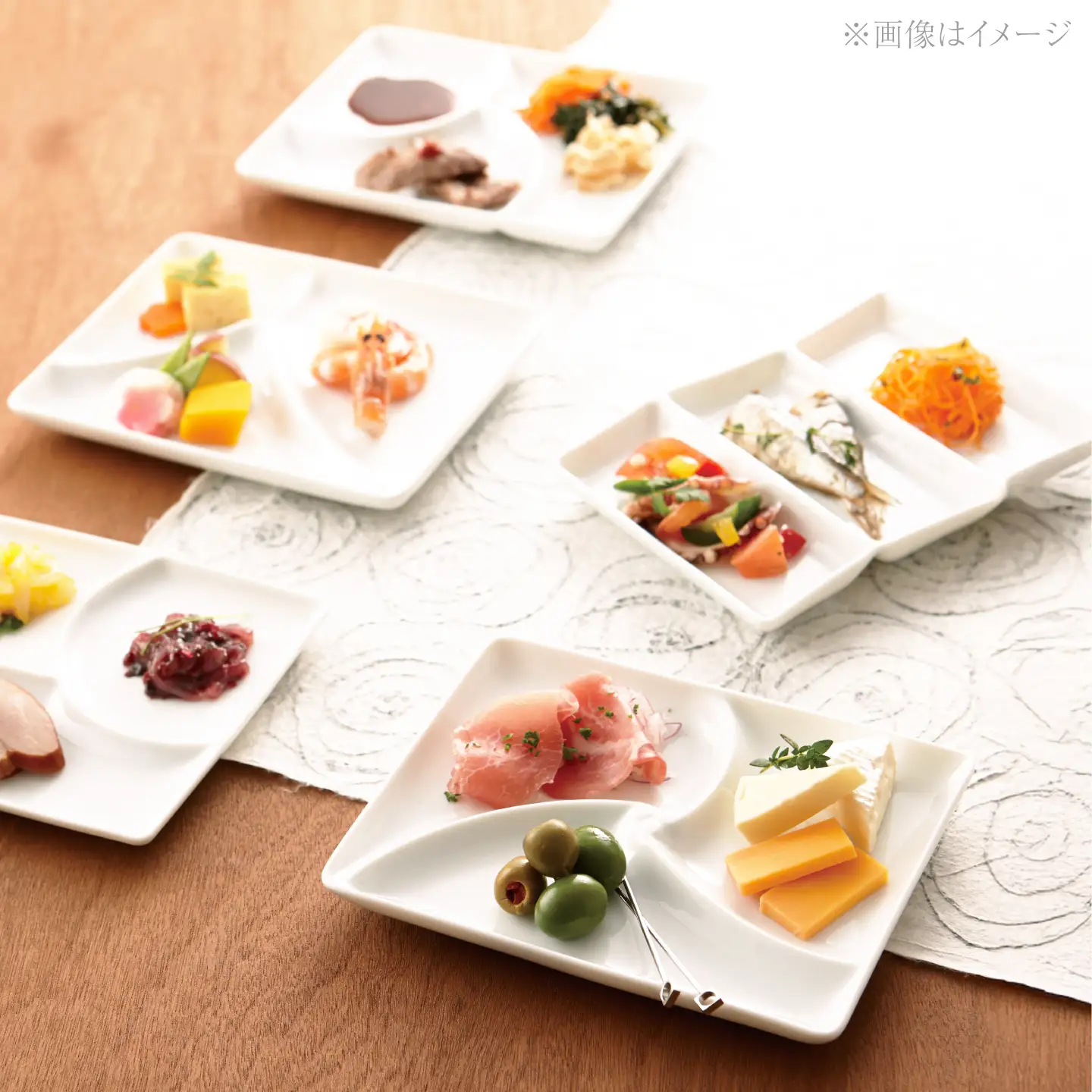 【美濃焼】 和 三つ仕切り皿 nagomi 3parts plate 富士 1枚 瑞浪市 / JS企画 / 深山 食器 プレート 仕切り皿 おしゃれ 白磁[AZAZ375]