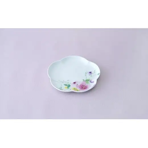 有田焼 花かれん アプリコット皿（M）【大慶】食器 器 うつわ パーティ ケーキ皿 取り皿 スイーツ皿 ギフト プレゼント A15-385