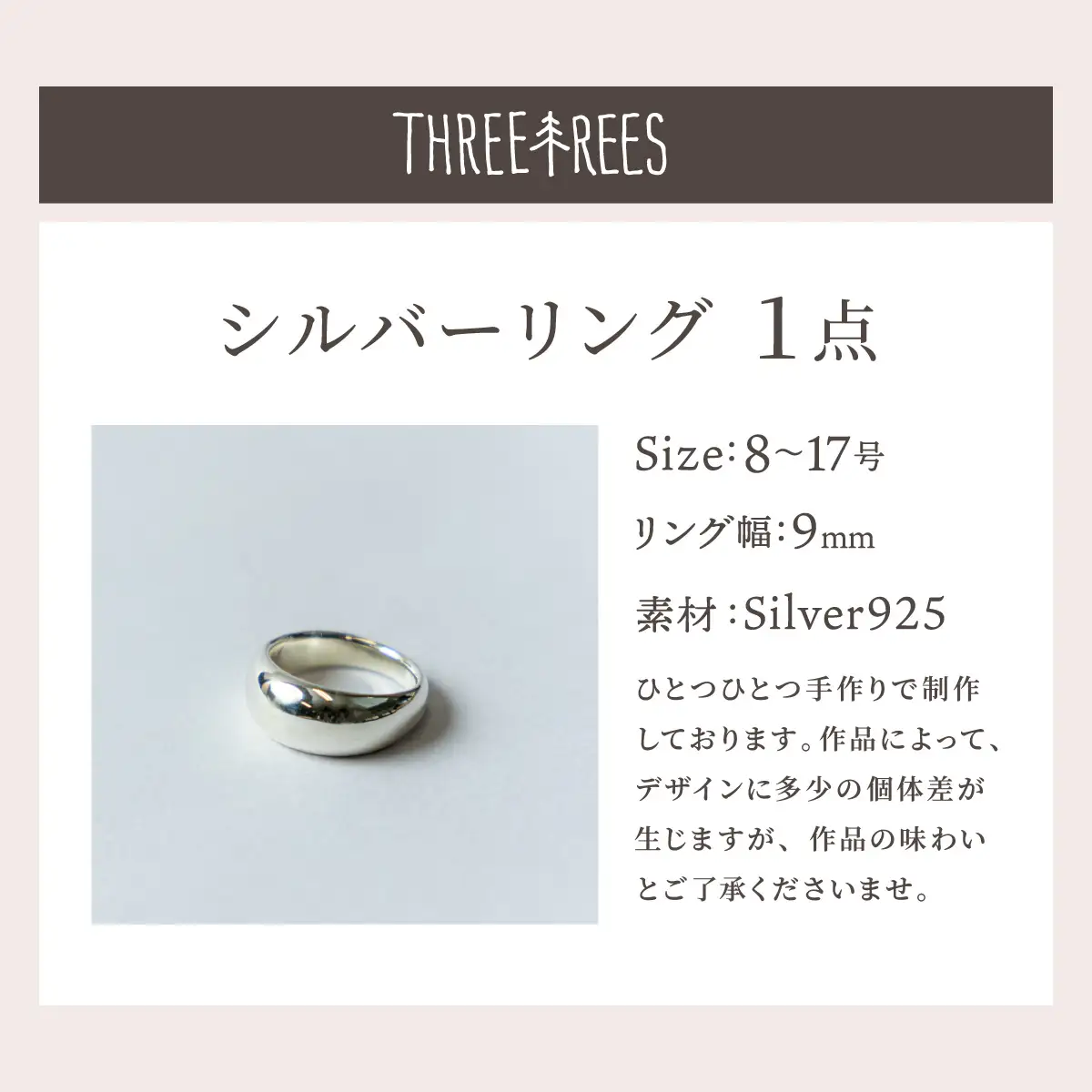 【日常のアクセントに】シルバーリング  LS-01  / 鏡面 / 14号