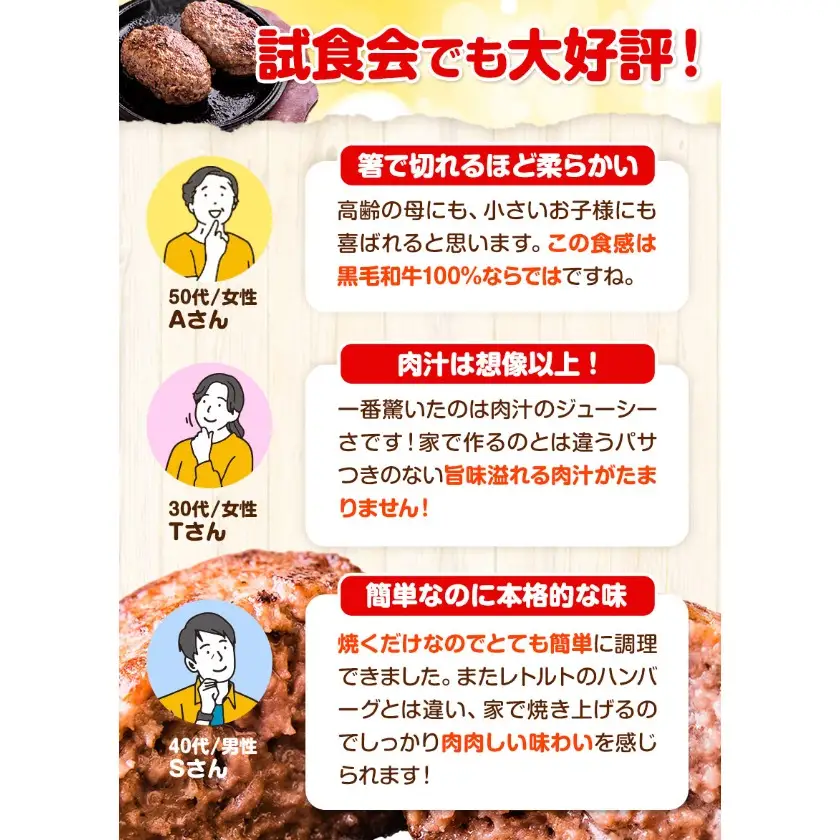 ハンバーグ 大容量 5個 黒毛和牛 100% 生ハンバーグ