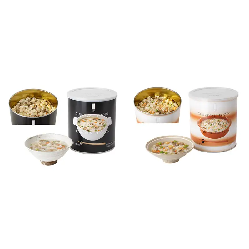 非常食詰合せ サバイバルフーズ とり雑炊 えび雑炊 洋風 非常食詰合せ【約5食分 小缶2缶】【常温】【送料無料】