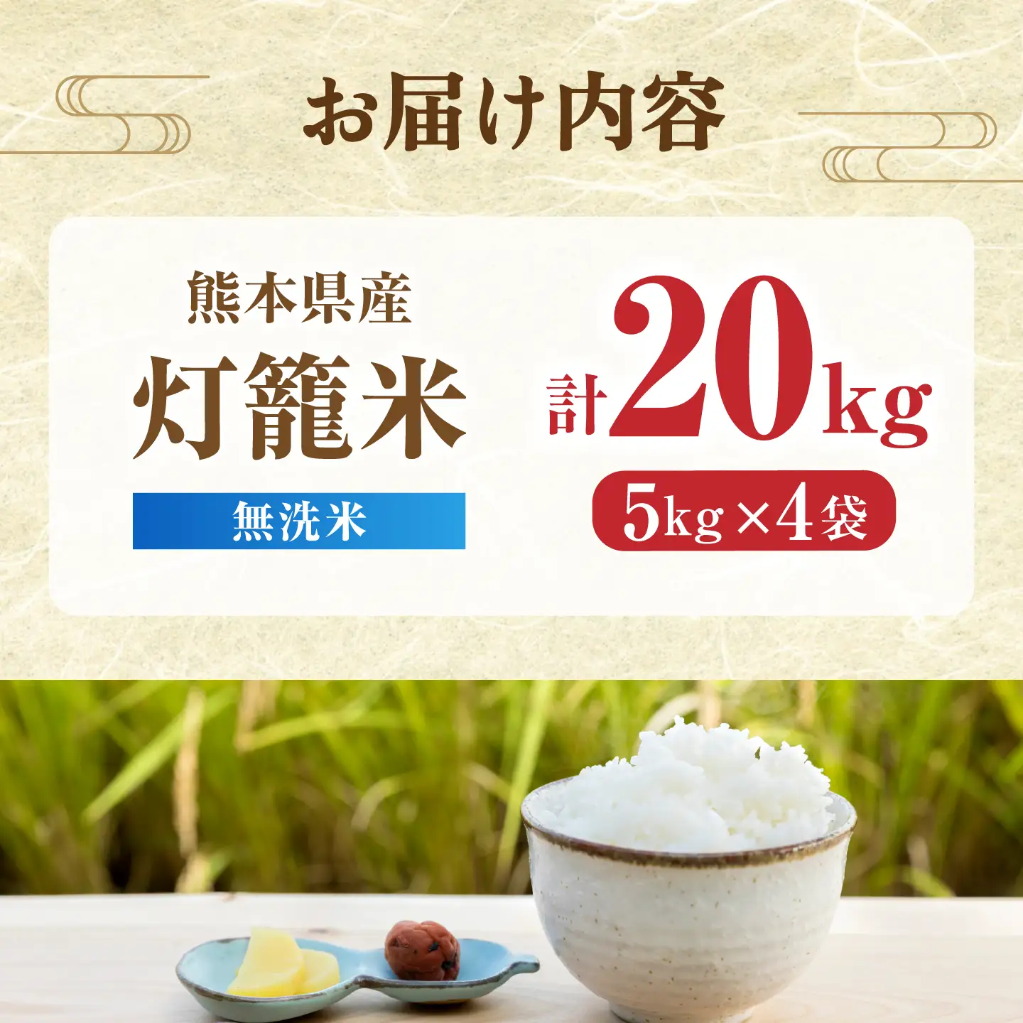 【先行予約】無洗米 灯籠米 20kg 令和8年産 熊本県産米 ブレンド米 送料無料 お米 国産 農家応援 【株式会社 農産ベストパートナー】[ZBP177]