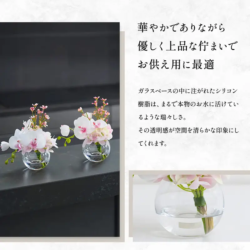 エミリオロバ　仏花セットB　ファレノプシスリップピンクS 2個セット