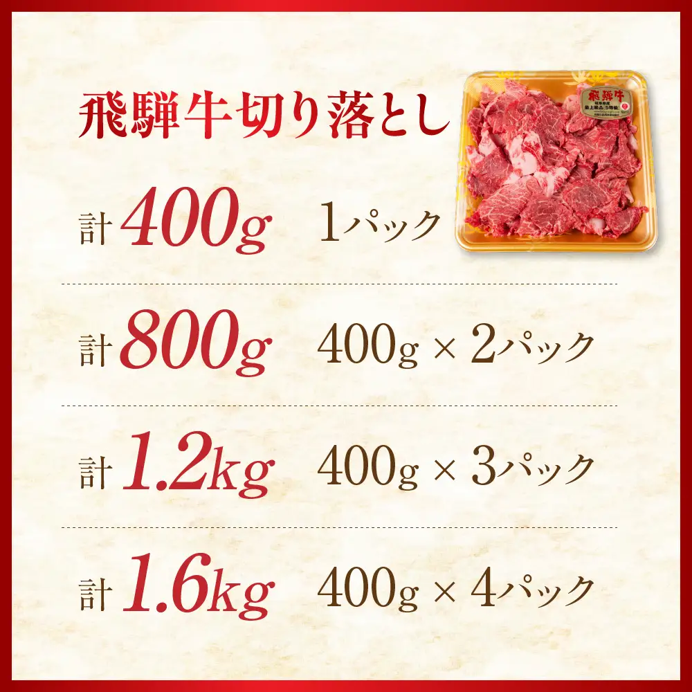 ≪訳あり≫ 飛騨牛 A5 切り落とし 1200g｜訳あり