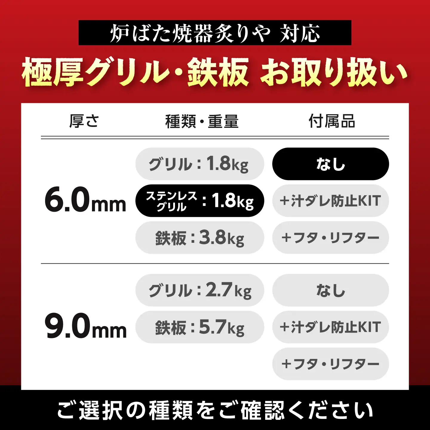 【炉ばた焼器 炙りや】グリル [ 182×282mm ] ステンレス6.0mm厚グリル 1.8kg ＋ ハンドリフター / グリル 鉄製 炙りや イワタニ 卓上グリル キャンプ BBQ 調理器具 / 栗東市 / M.M.Factory[BIBA045]