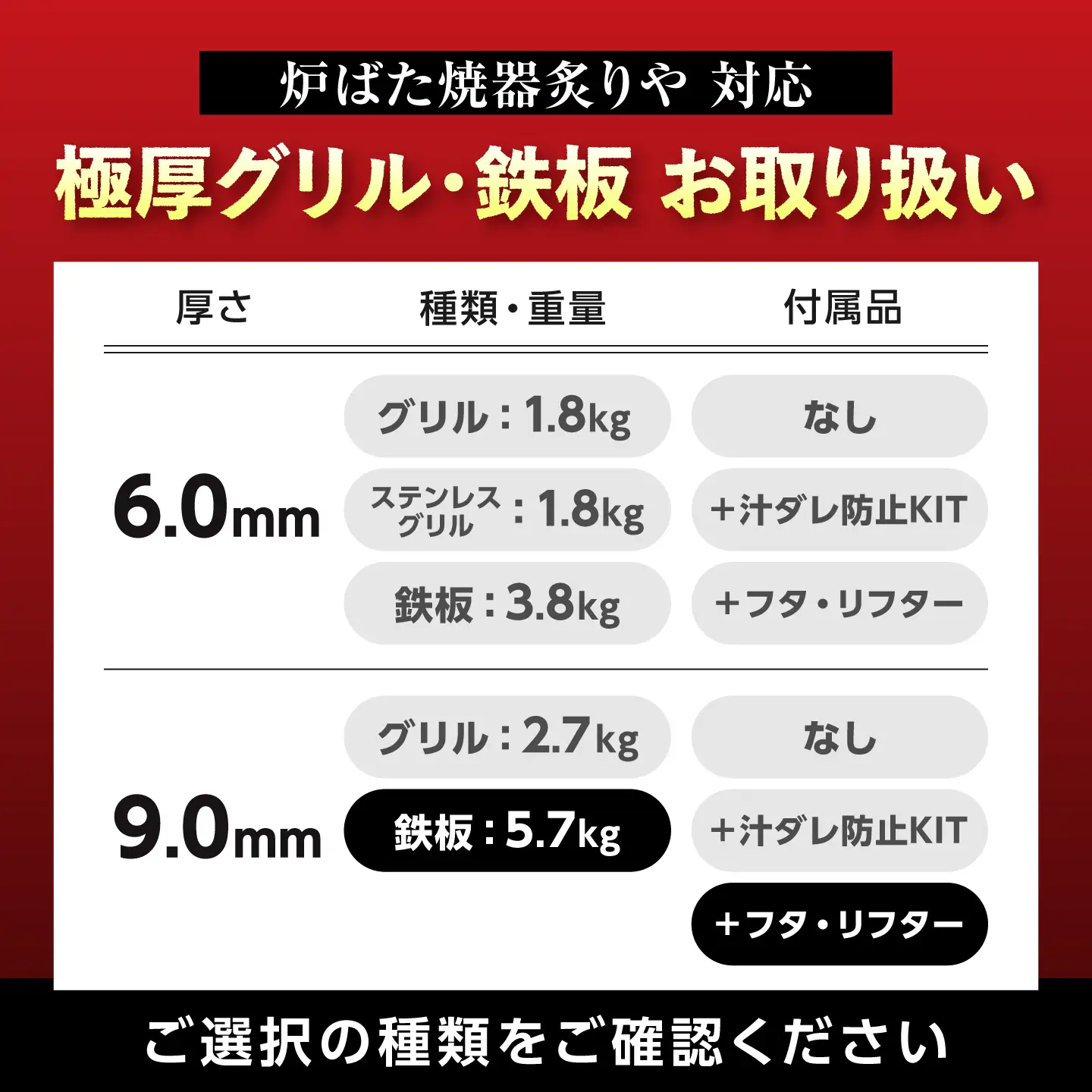 【炉ばた焼器 炙りや】鉄板 [ 210×315mm ] 9.0mm厚 鉄板 5.7kg ＋ フタ ＋ ハンドリフター / 鉄板 極厚 炙りや イワタニ 卓上鉄板 キャンプ BBQ 調理器具 / 栗東市 / M.M.Factory[BIBA050]