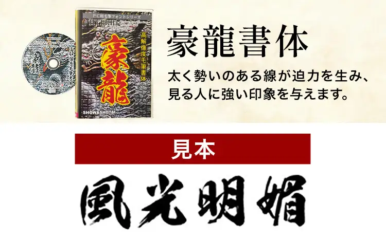 高解像度書体 豪龍書体 《30日以内に出荷予定(土日祝除く)》