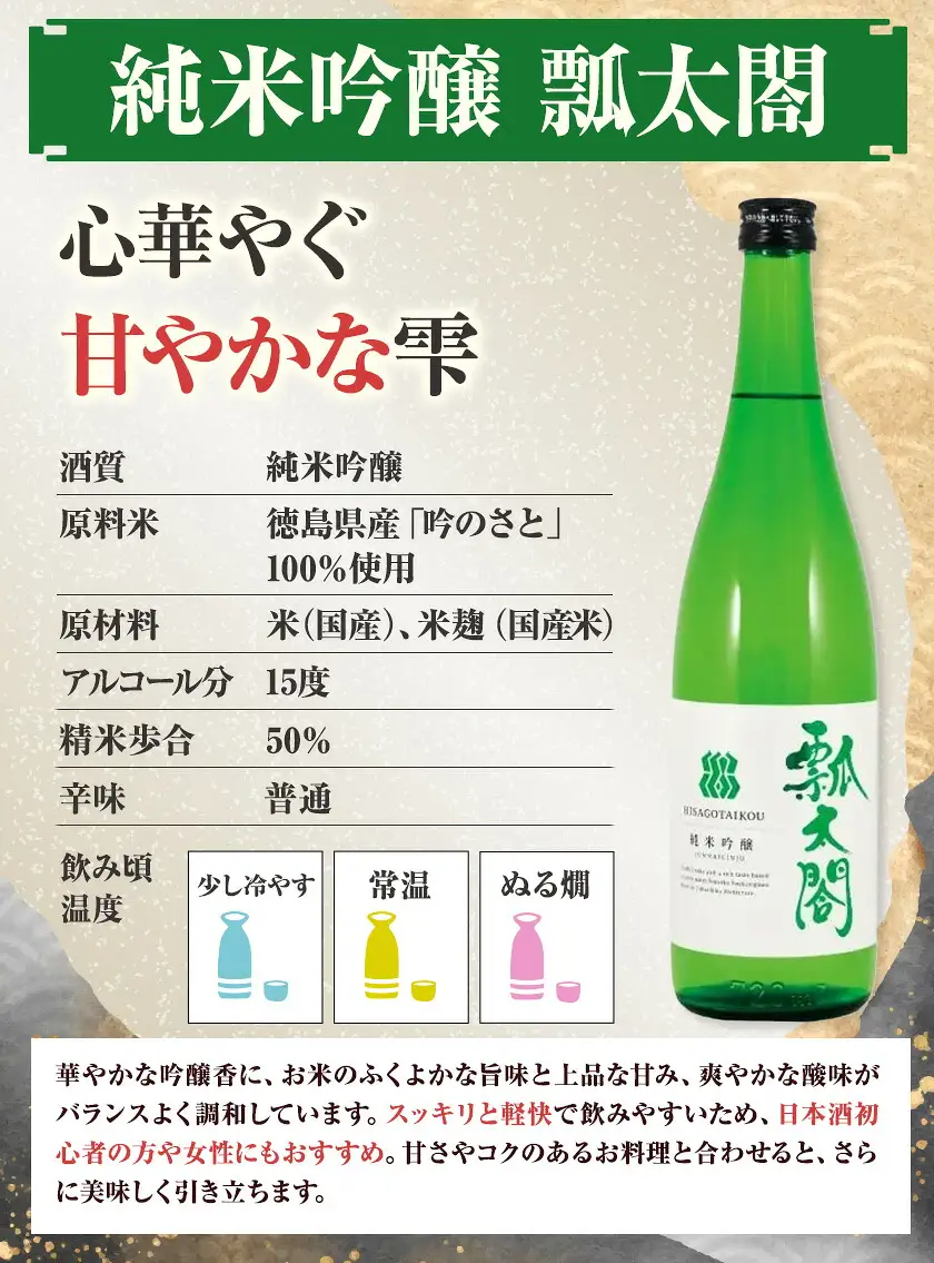 純米吟醸 飲み比べ セット 阿波天水 瓢太閤 各720ml 計2本