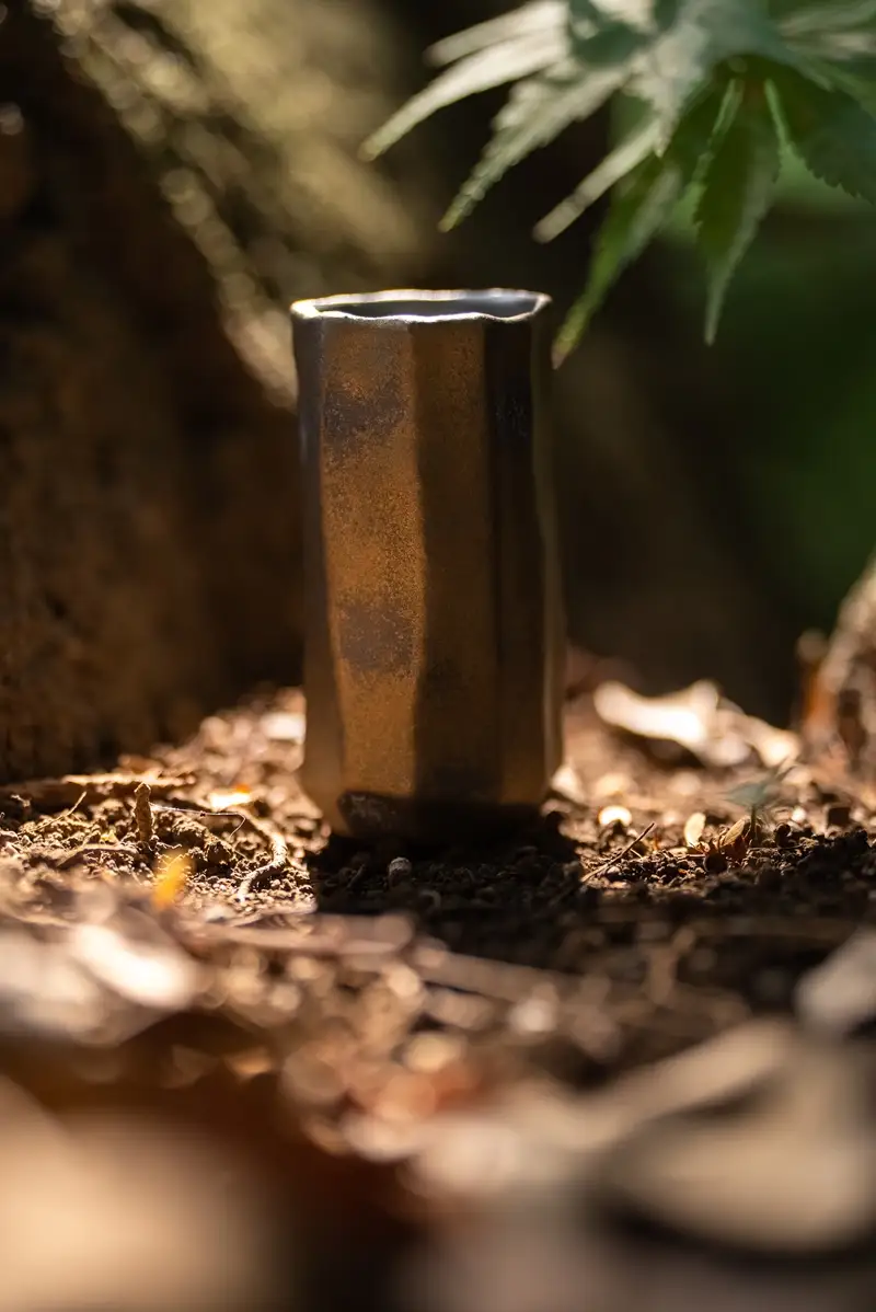 “ hikiZAN ”Premium Titanium Sake Vessel 3rd model【 日本酒 酒器 茨城県 日立市 】