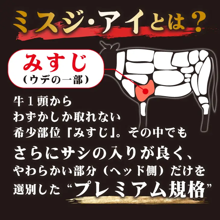 【訳あり】牛みすじ切り落とし 特製タレ漬け1kg（250g×4パック） 一口ステーキ　不揃い　【2601】