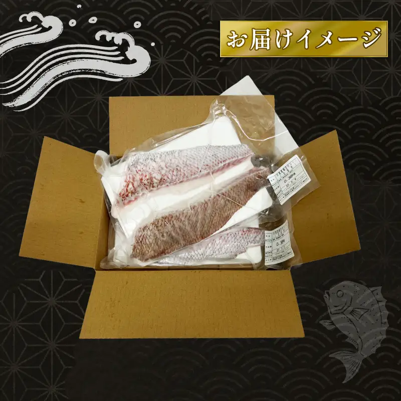 【真鯛】 鯛一郎クン 皮付き ロイン 4枚  真鯛 株式会社タイチ D026-195003