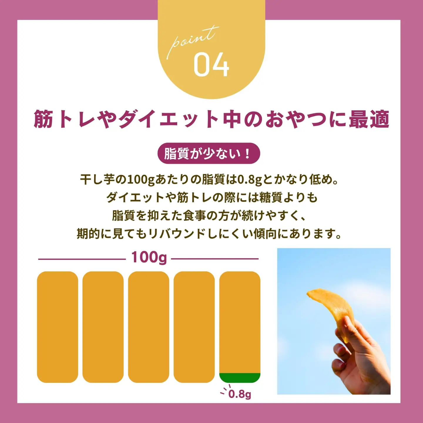 【48008】Muscle Potato 干し芋 100g × 3パック × 6袋