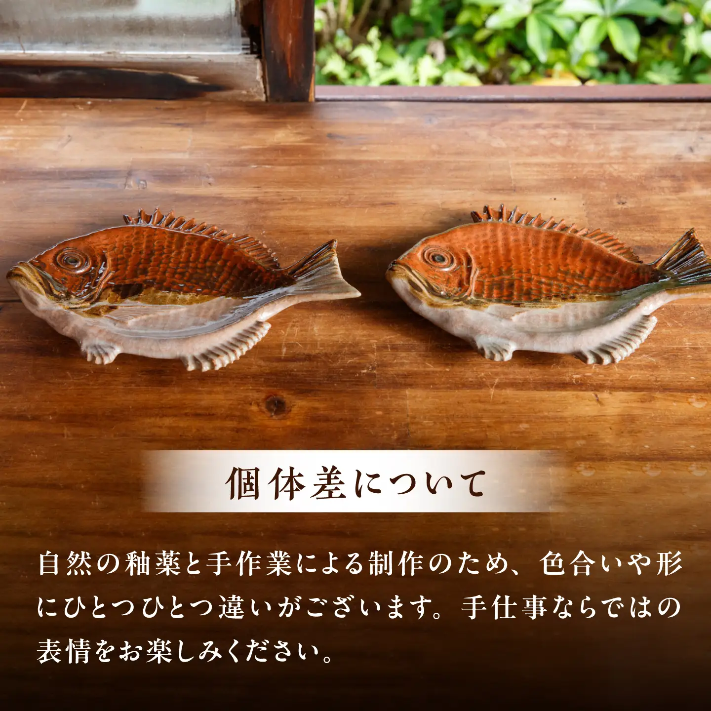 【ながせ陶房】柿釉桜鯛平皿 1点【陶芸作家 長瀬渉】[UB05]