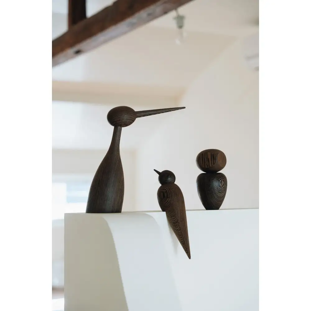 【Tagayasan（タガヤサン）：こげ茶】【銘木再生】幸運を運ぶ木製オブジェliving_bird 鶴