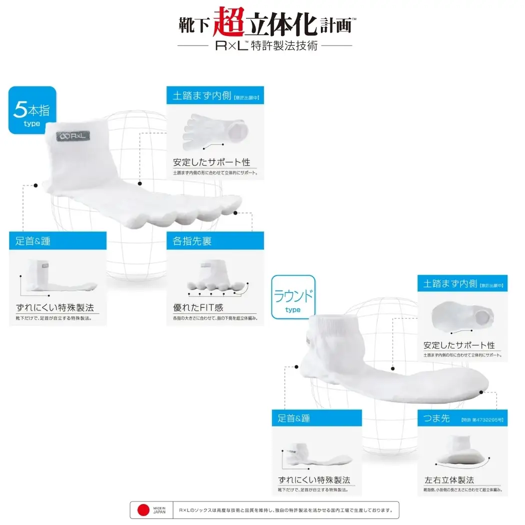 M-MULTI メリノウール ソックス （ 5本指 ）チャコール×オフホワイトS ランニングソックス