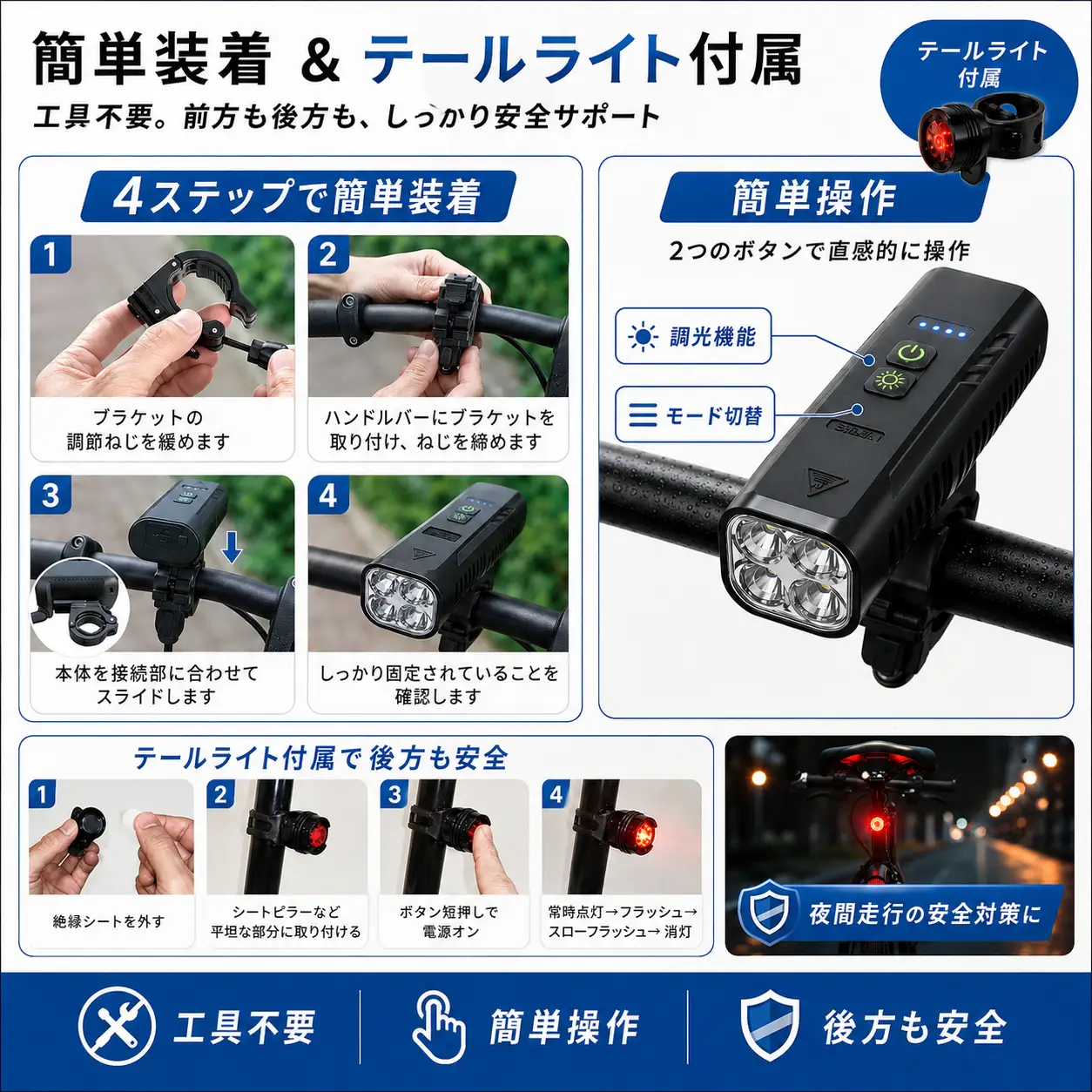 Y15　自転車用　ライト