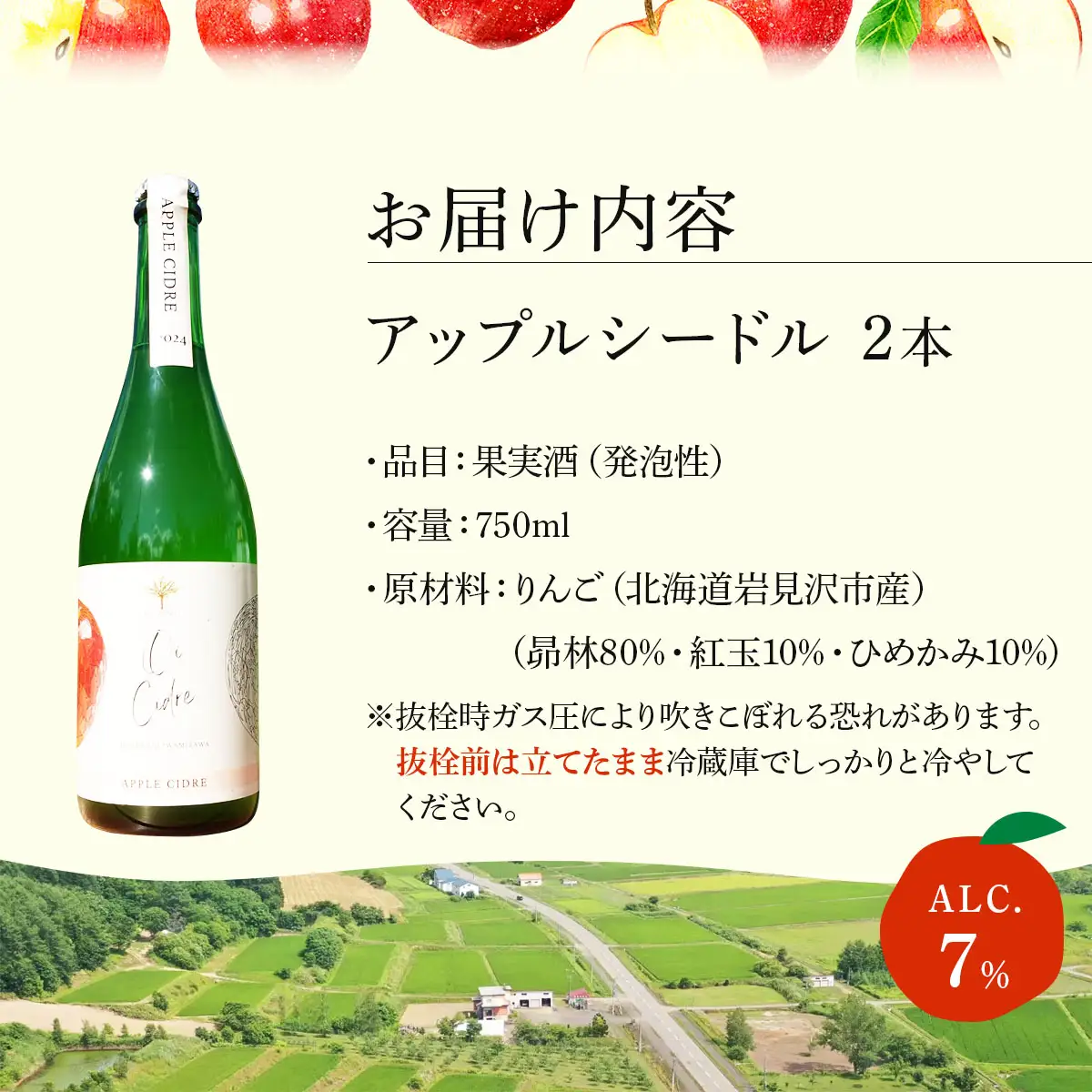 【数量限定】oi cidre（オイシードル）APPLE CIDRE 2本入り