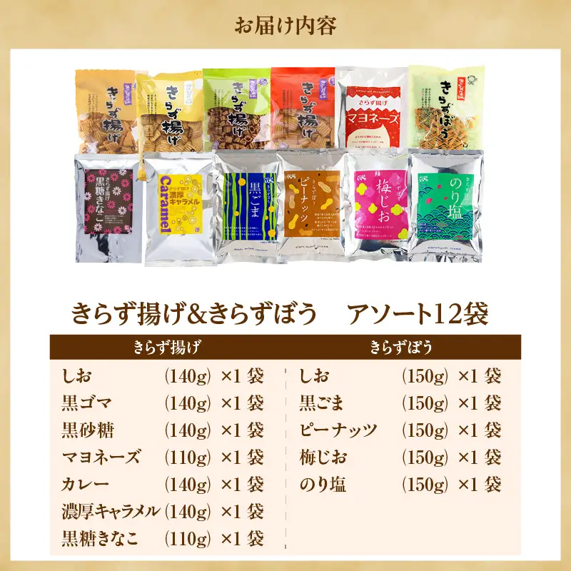 【敬老の日にお届け】きらず揚げ＆きらずぼうアソート１２袋_01-139-1-k