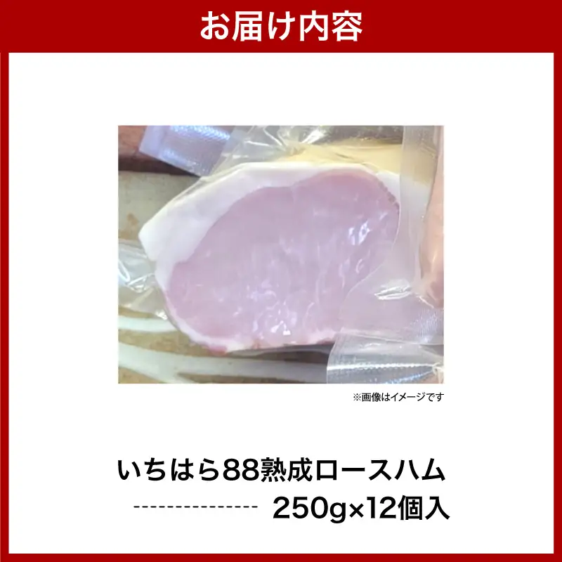 いちはら88熟成ロースハム 【約250g×12個入】