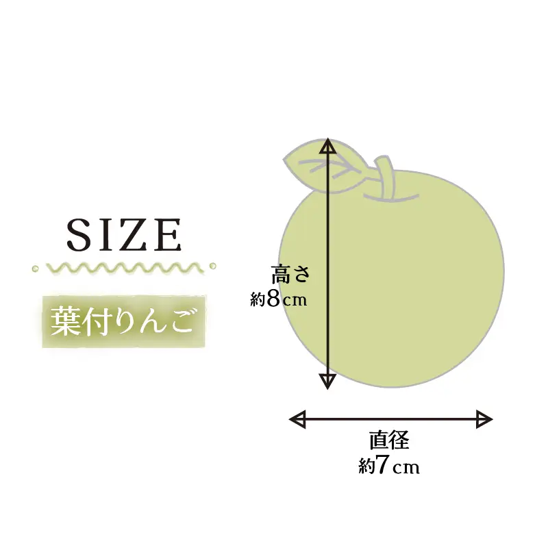 東京都新島産　新島ガラス　葉付きりんご