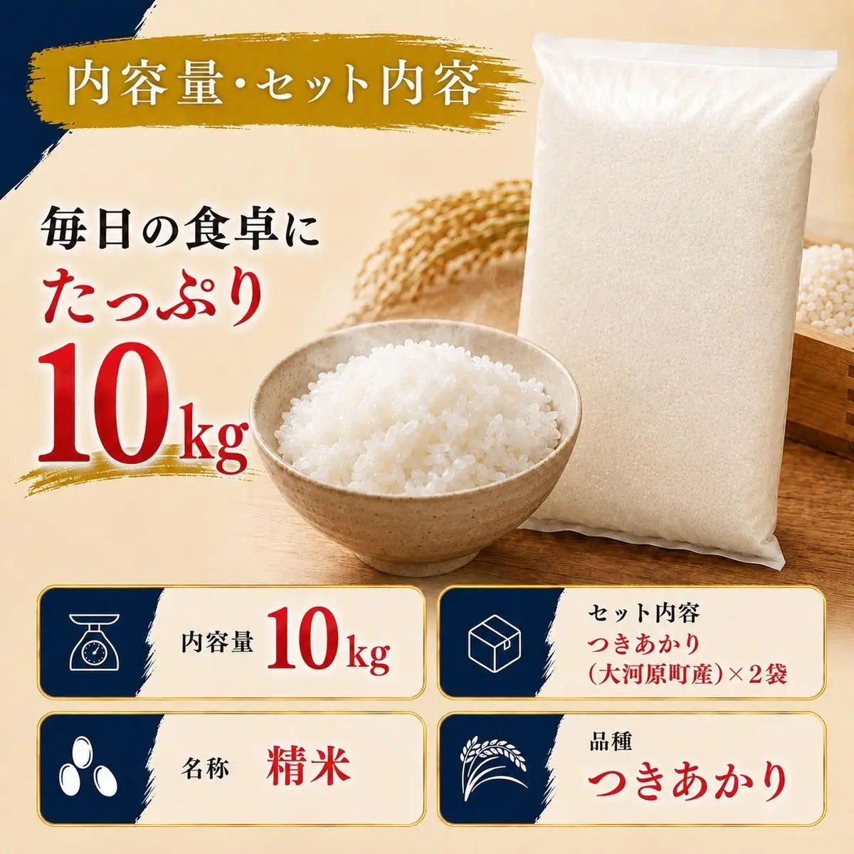 つきあかり 定期便 12回/10kg（5kg×2袋） 令和8年産 新米 ブランド米 白米 精米 【小分け】 宮城県大河原町産