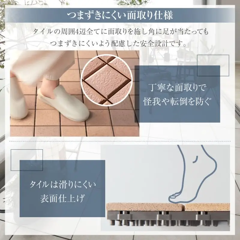 TOTO タイルデッキシステム材 「バーセア」 MGシリーズ ウォームグレー 【1セット（10枚入り）】 AP10MG02UFRJ10P 