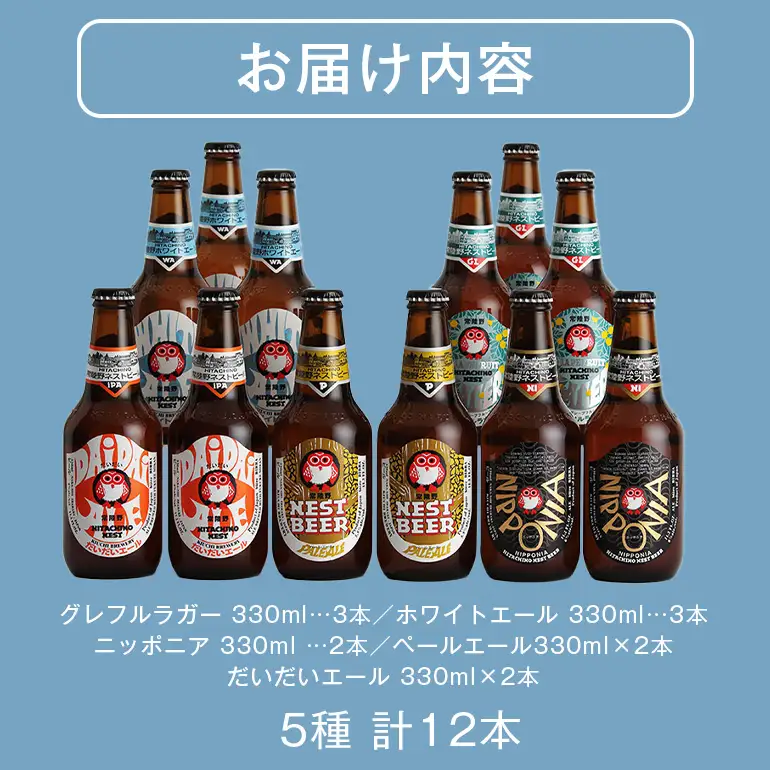常陸野ネストビール　夏12本セット【NBG-夏58】 A08-042