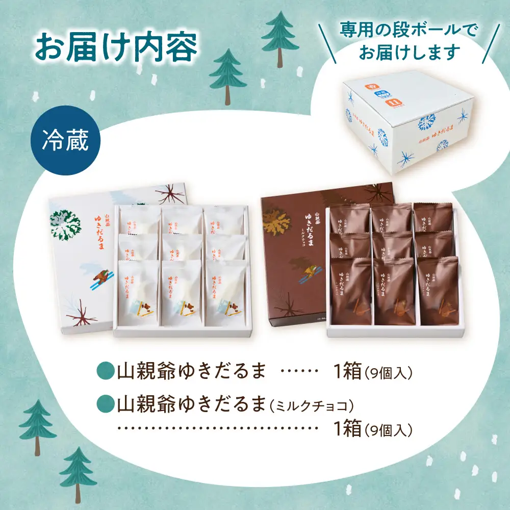 山親爺ゆきだるま2箱セット | 千秋庵 チョコレート クッキー ホワイトチョコ ビターミルクチョコ 2種 菓子 スイーツ 雪 だるま 北海道 札幌市