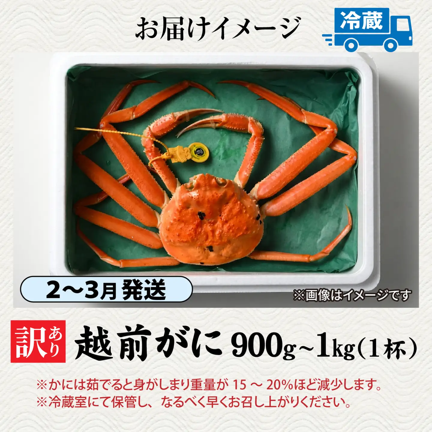 【先行予約】【訳あり】朝茹で 越前がに 900g～1kg （足折れ）2月～3月発送「2月上旬より順次発送」[F-065041]/ ｽﾞﾜｲｶﾞﾆ ｽﾞﾜｲｶﾞﾆ ｽﾞﾜｲｶﾞﾆ