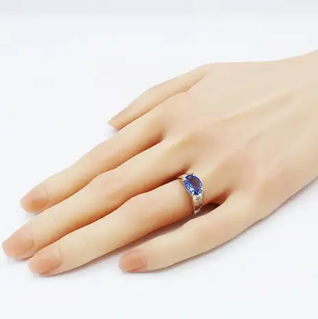 タンザナイト リング 2.0ct  Ag900[Pt100] （161195-t） (BR-103)