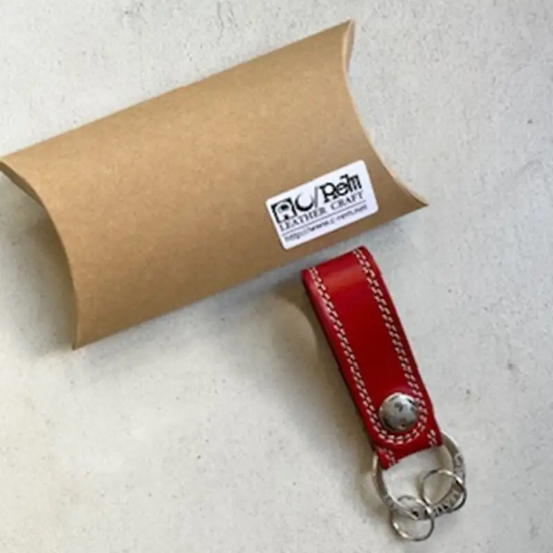 革小物 キーホルダー（レッド）レザー製品 革製品