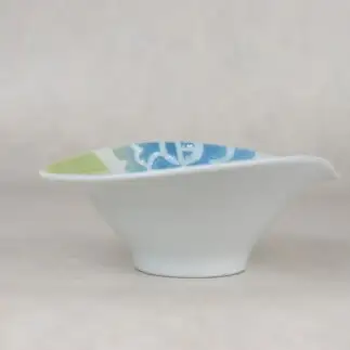 有田焼 バララスター 朝顔中付 ブルー ピンク ペアセット【大慶】 食器 うつわ 器 かわいい 花 ギフト ci087
