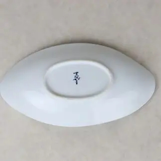 有田焼 バララスター なぶり小判皿 ブルー【大慶】皿 食器 うつわ 器 プレート 青 花 かわいい ギフト ci088