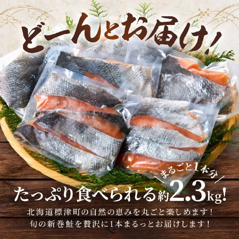 【スピード発送】 新巻鮭 北海道産 姿切身 新巻鮭 2.3kg 【AV】
