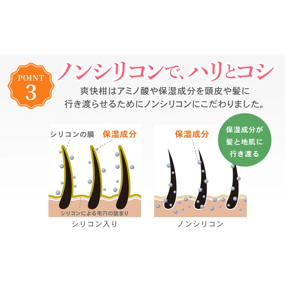 薬用 ノンシリコン アミノ酸 シャンプー 爽快柑 500ml×2本セット◇