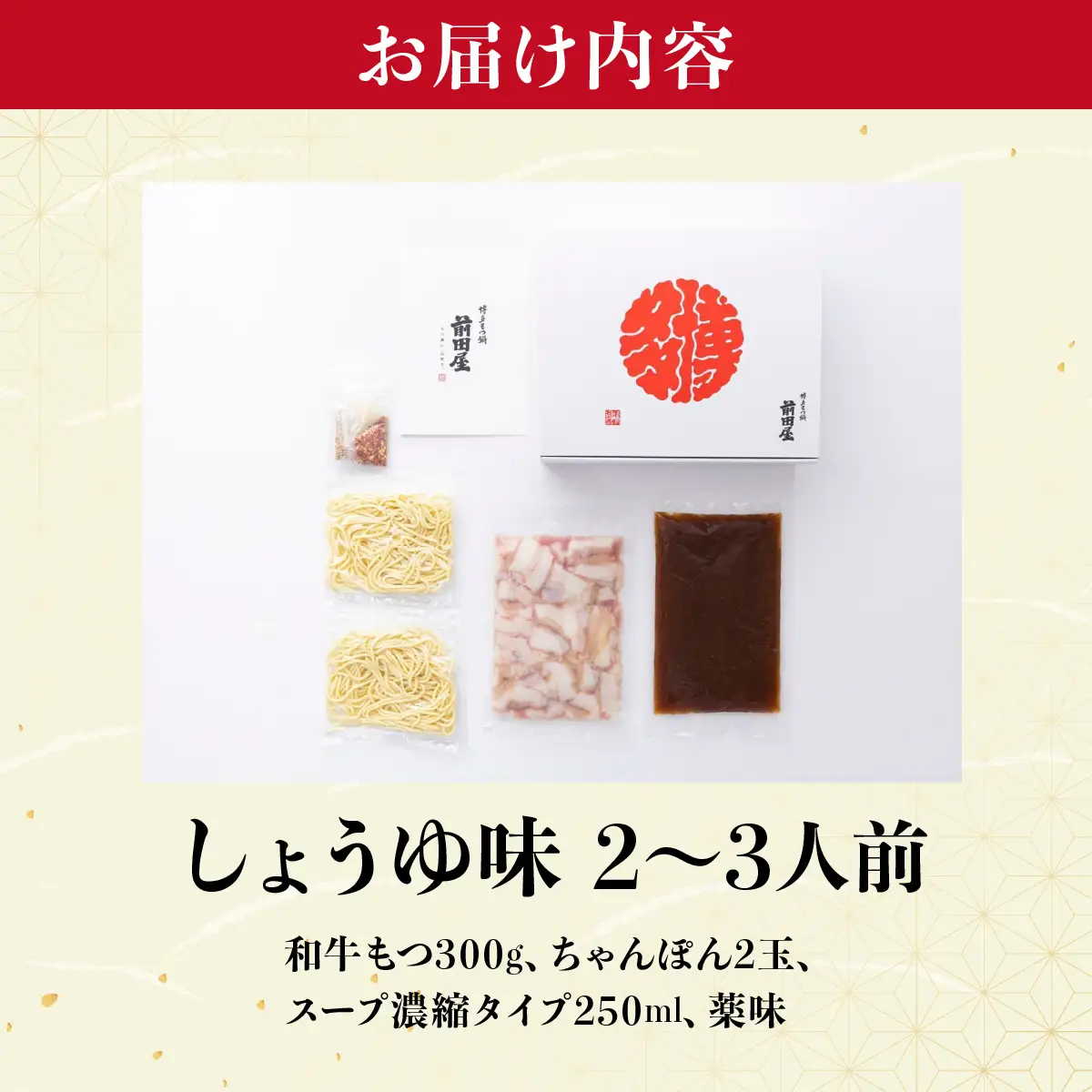 博多もつ鍋前田屋 しょうゆ味2～3人前【LF009】