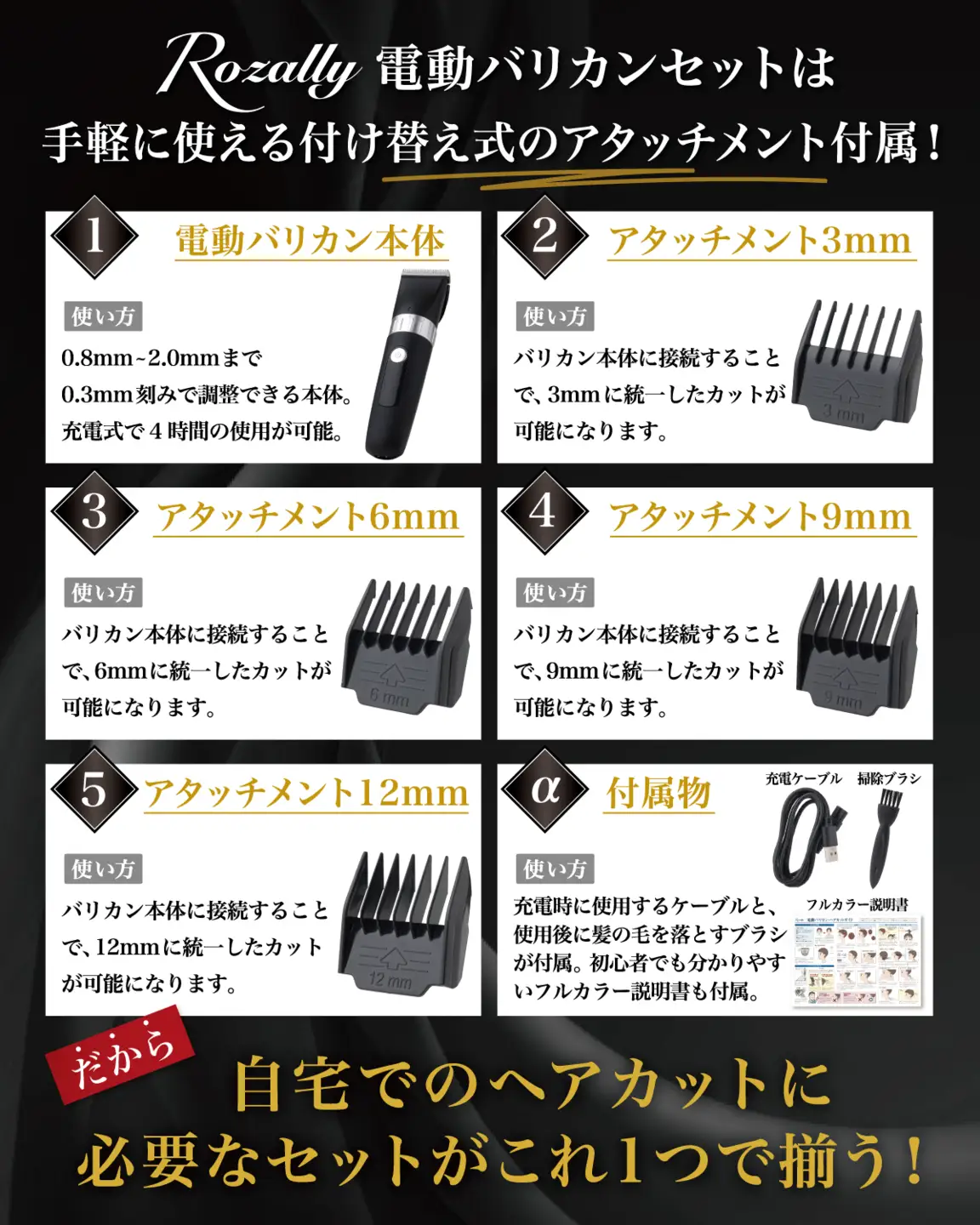 【理容師が監修】 電動バリカン バリカン 散髪 刈り上げ【kw0286-0029】