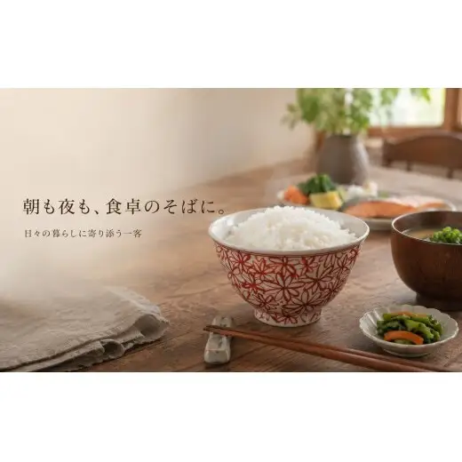 ＜作家 山口祥治 手描き＞有田焼 茶碗 花詰 赤絵 1個【喜鶴製陶】有田焼 山口祥治 手書き ごはん 茶碗 ちゃわん 器 うつわ 食器  赤絵 赤 ギフト プレゼント cy077