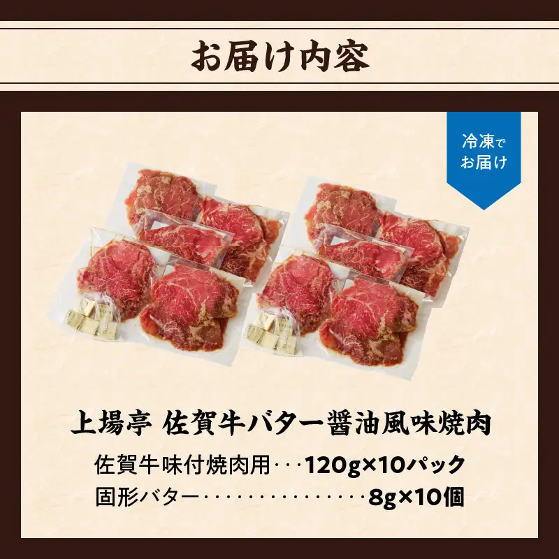 佐賀牛バター醤油風味焼肉 1.2kg ／ 味付き タレ 佐賀牛【B242】
