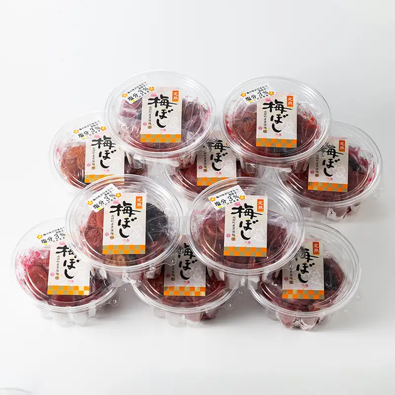 青森県南部町産 完熟豊後梅の梅干し 3kg（300g×10個） 【村井青果】 塩分控えめ まろやか 塩分3% 大粒 青森県 南部町 F21U-721