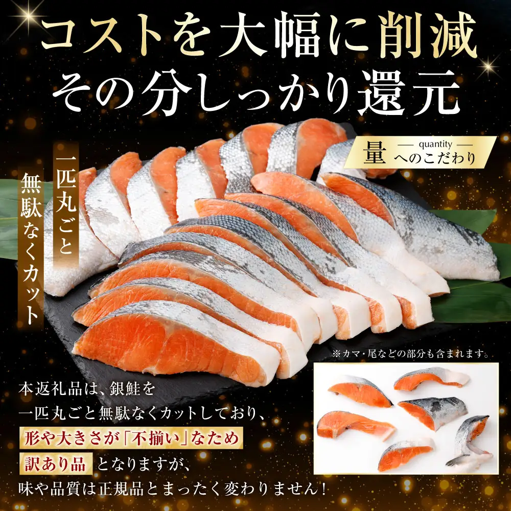 【 訳あり 】 プレミアムグレード 塩水熟成 厚切り 銀鮭切身 約1kg 銀鮭 鮭 サケ さけ シャケ 魚介 魚介類 魚 魚類 海鮮 おかず 晩酌 小分け 冷凍