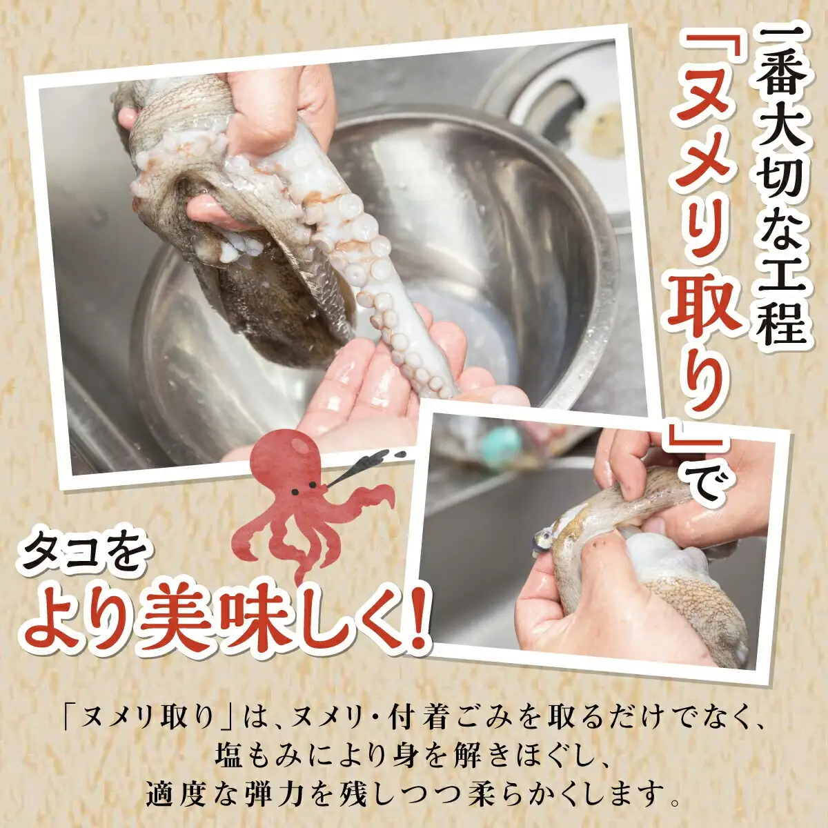 北海道旨味たこ【1.0kg以上×足のみ】_I013-1825