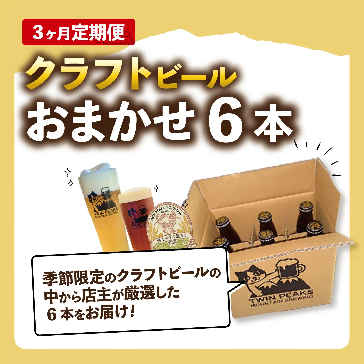 【3ヵ月定期便】クラフトビール おまかせ6本 ビール