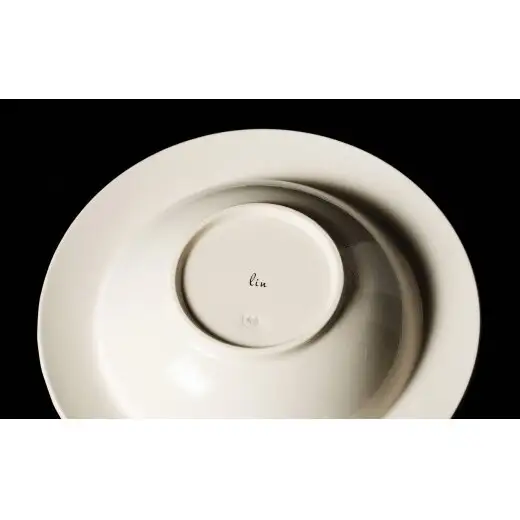 ＜NYが認めた逸品＞  有田焼 麟 Lin NY Soup Bowl Pearl 2枚 【金照堂】 パスタボウル スープボウル サラダボウル ボウル bj079
