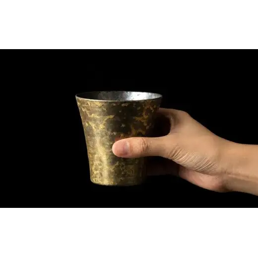 ＜NYが認めた逸品＞  有田焼 麟 Lin ロックカップ 2個セット (Gold Silver)【金照堂】 ウイスキー カップ 酒器 ギフト bj083