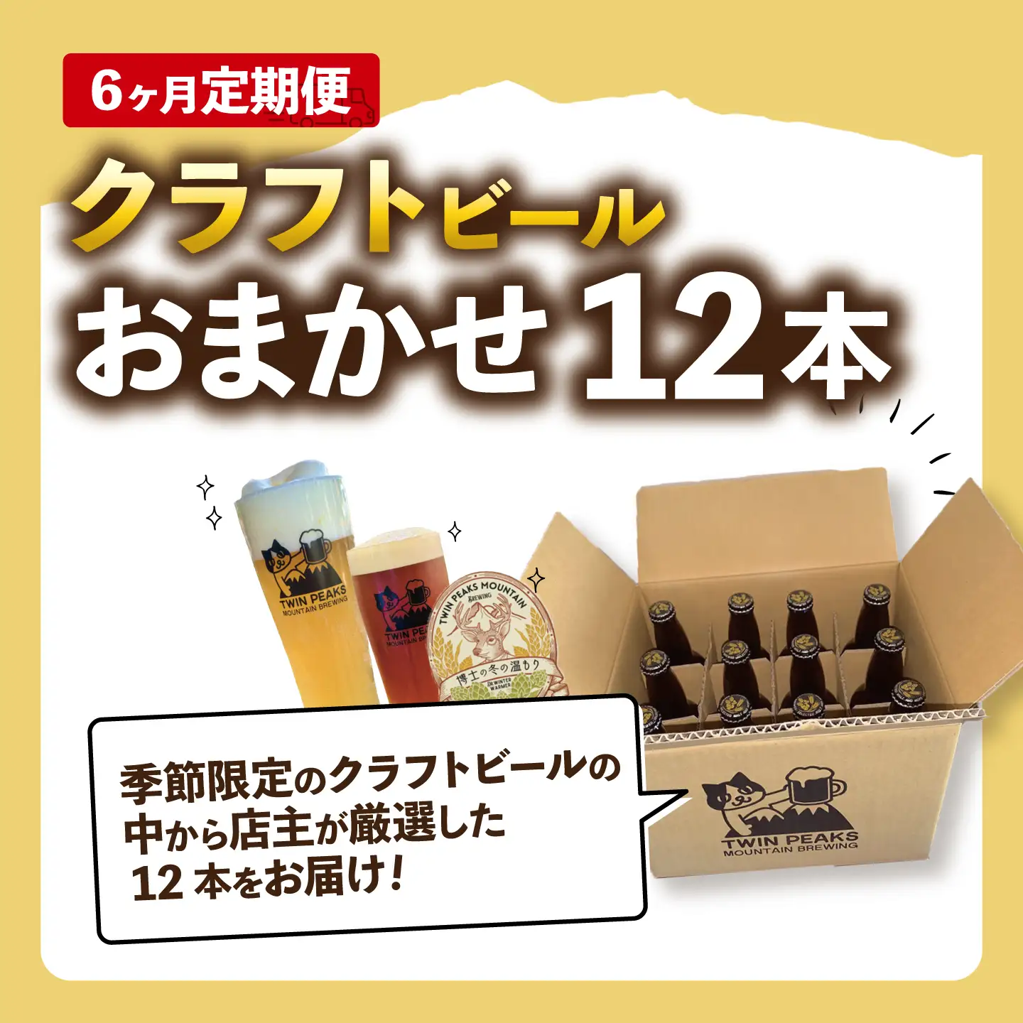 【6ヵ月定期便】クラフトビール おまかせ12本 ビール