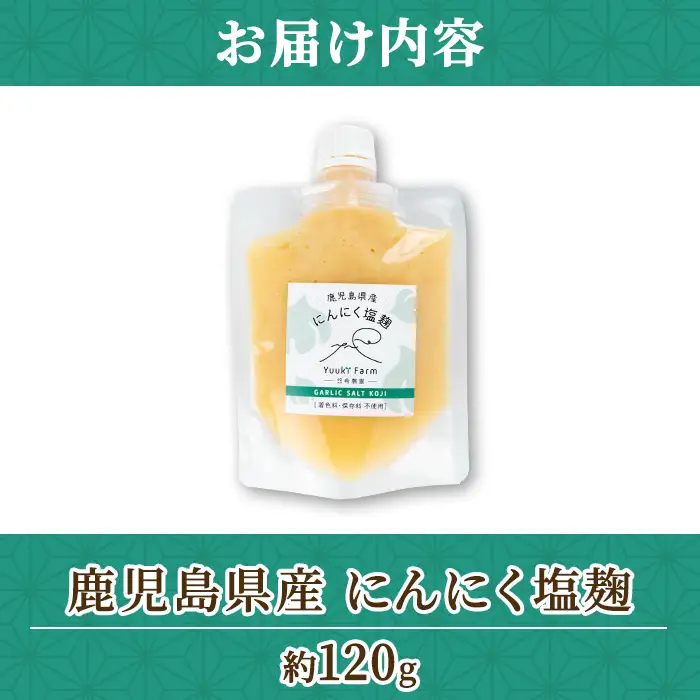 鹿児島県産 にんにく 塩麹 約120g 国産 発酵【悠希農園】P93002
