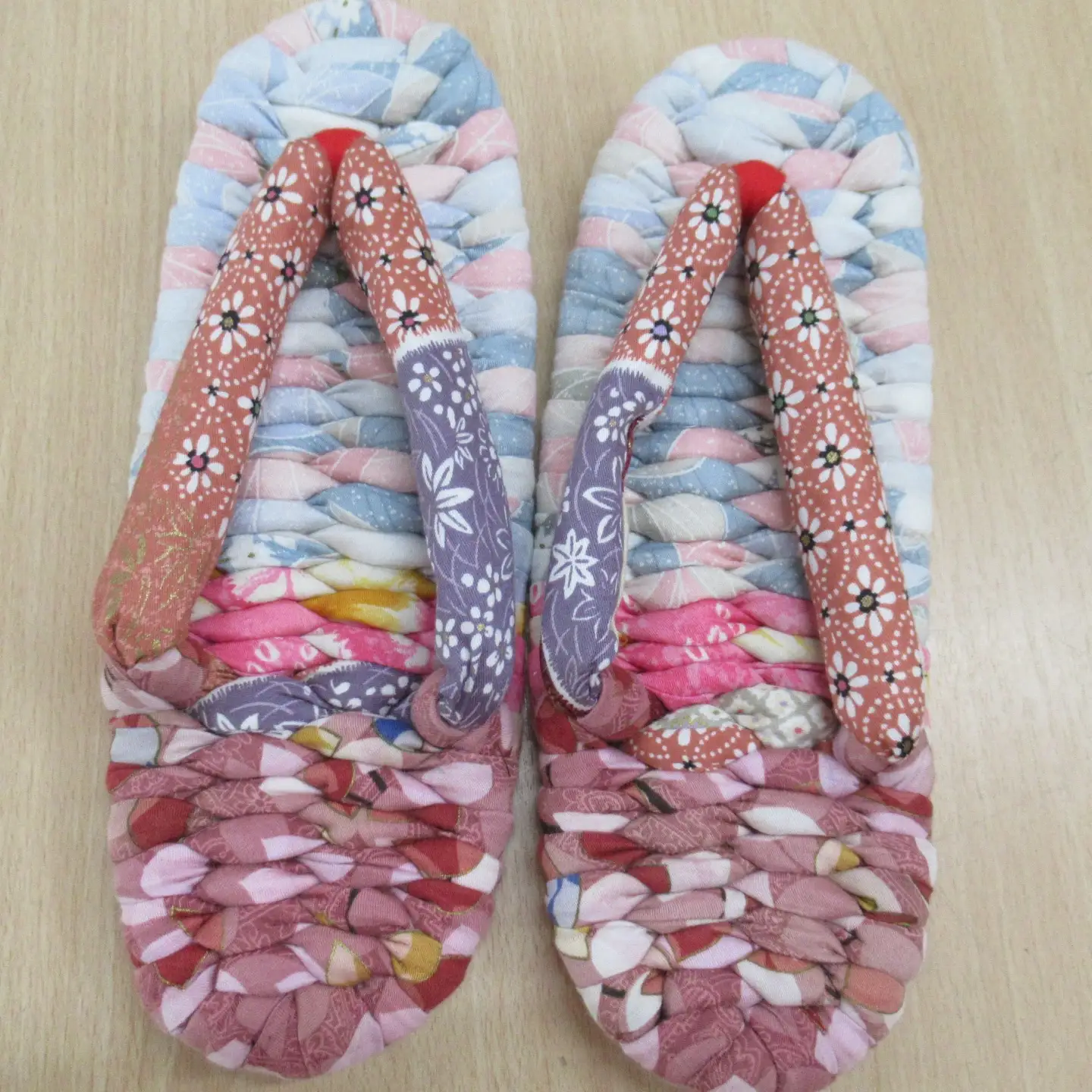 串原の布ぞうり 女性用 SSサイズ (20cm?21cm) / ぞうり 草履 女用 履物 室内履き 恵那市 / マレットハウス[AUCU005]