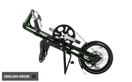 ＜ R8年熊本地震復興支援 ＞【 ENGLISH GREEN 】 STRiDA 5.0 折りたたみ自転車 16インチ ミニベロ 自転車 折りたたみ コンパクト スタイリッシュ 収納 日常使い 通勤 通学 街乗り ベルトドライブ 注油不要 静か