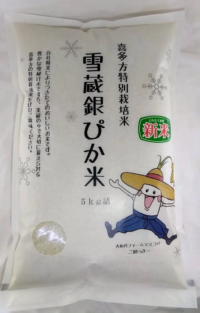 【先行予約】【2か月定期便】令和8年産　特別栽培米コシヒカリ5kg/計10kg　特別栽培米　コシヒカリ　雪蔵銀ぴか米 　会津　喜多方【07208-0948】
